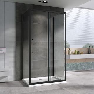 Душевой уголок ABBER Schwarzer Diamant AG30130BH-S60B-S60B 130x60см чёрный