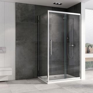 Душевой уголок ABBER Schwarzer Diamant AG30130H-S100 130x100см хром