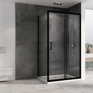 Душевой уголок ABBER Schwarzer Diamant AG30150B-S50B 150x50см чёрный