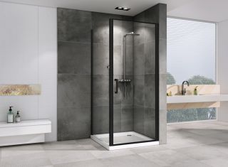 Душевой уголок ABBER Sonnenstrand 80x80см чёрный AG04080B-S80B