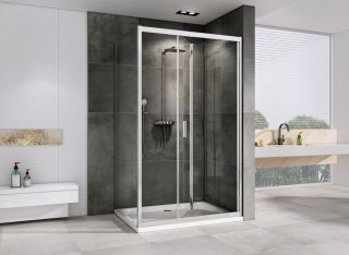 Душевой уголок ABBER Sonnenstrand 100x80см хром AG07100-S80