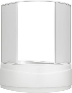 Шторка на ванну Bas Вектра R (4 ств. пластик) правая