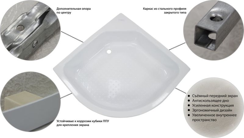 Поддон для душа Triton ПД4 Щ0000013013 90х90