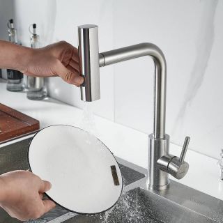 Смеситель для кухни Shevanik S263L с мультифункциональным изливом сатин