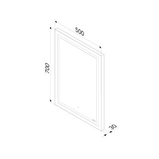 Зеркало с подсветкой Am.Pm Gem M91AMOX0501WG 50 см