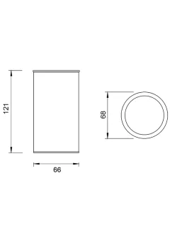 Стакан для зубных щеток WHITECROSS Ergo ER2236GLB золото