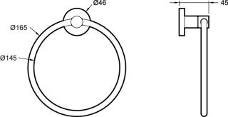 Полотенцедержатель Jacob Delafon CLASSIQUE E77822-CP кольцо