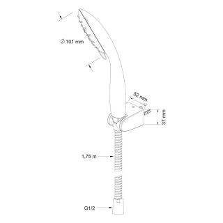 Душевая лейка Swedbe Calypso 5092 хром