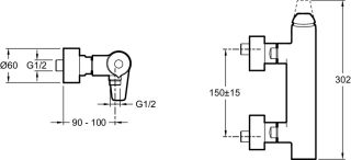 Смеситель для душа  Jacob Delafon AVID E97368-CP