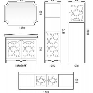 Тумба для комплекта Corozo Манойр 105см белый SD-00000357