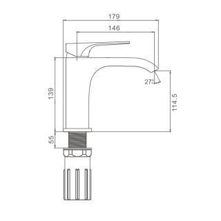 Смеситель для раковины Prohanss P61.10.09 графит