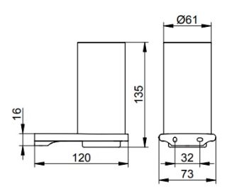 Стакан для зубных щеток Keuco Edition 11550359000 титан черный шлифованный