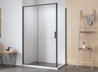 Душевой уголок Aquanet Pleasure Evo AE65-150x90-BT 324142 150x90 см профиль чёрный матовый стекло прозрачное