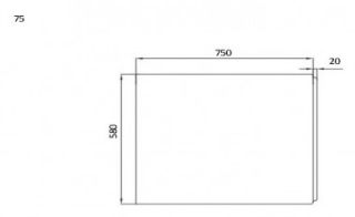 Экран торцевой Berges 75см белый 051006