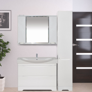 Напольный шкаф - пенал Misty Элвис 35см правый белый