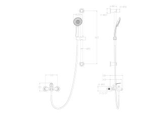 Смеситель для ванны с душевым гарнитуром Wonzon & Woghand WW-4560-MW белый матовый