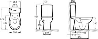 Бачок для унитаза  Jacob Delafon PATIO ETB212-00