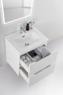 Тумба под раковину BelBagno подвесная 60x50см Bianco Lucido ETNA39-600/390-2C-SO-BL-P