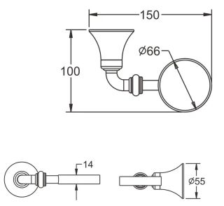 Стакан для ванной комнаты Rose RG1212 хром