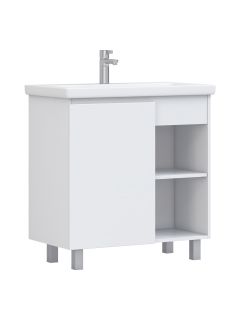 Тумба под раковину напольная Vigo Milos 318 80 см поставляется в разобранном виде белый