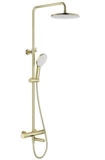 Душевая стойка Splenka S223.26.03 с термостатом золотой сатин