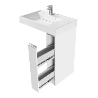 Тумба под стиральную машину Акватон Лондри 20см белый 1A236101LH010