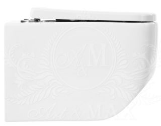 Подвесной унитаз Art&Max Liberty безободковый белый AM015CHR