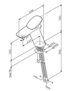 Смеситель Am.Pm Spirit V2.0 F70A02100 для раковины