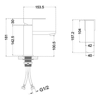 Смеситель для раковины Melana Cubo MELANA-610201 сатин