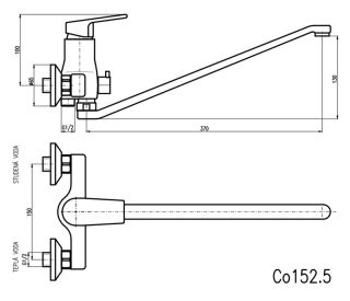Смеситель для ванны Rav Slezak Colorado CO252.5 хром