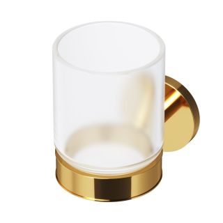 Стеклянный стакан с настенным держателем AM.PM X-Joy A85A34399 золото