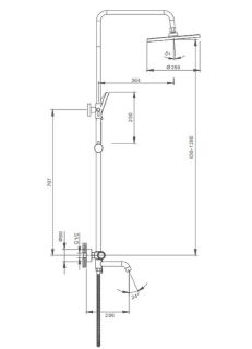 Душевая стойка Splenka S03.24 хром