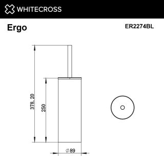 Ёршик напольный WHITECROSS Ergo ER2274GLB брашированное золото