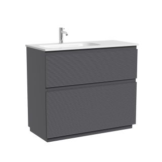 Тумба напольная под раковину Sancos Folk Floor FL100FLGS левая 100 см Grey soft