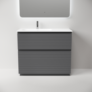 Тумба напольная под раковину Sancos Folk Floor FL100FLGS левая 100 см Grey soft