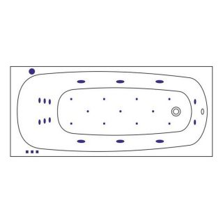 Гидромассажная ванна WHITECROSS Layla Slim 0122.180080.100.ULTRA.GL 180x80 см Ultra золото