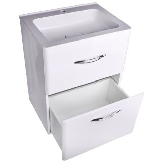 Тумба напольная под раковину Style Line "Каре 70" СС-00002266  (2 ящ.) Люкс белая, PLUS