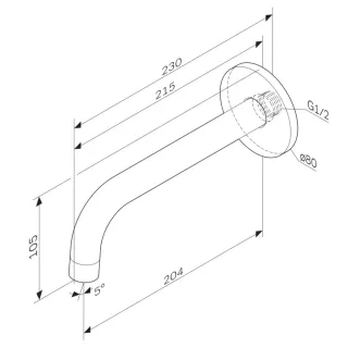Излив для ванны AM.PM X-JoyF85B70000 белый
