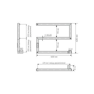 Полотенцесушитель электрический Indigo Sparta DGS40-50BRRt 40x50 см чёрный муар