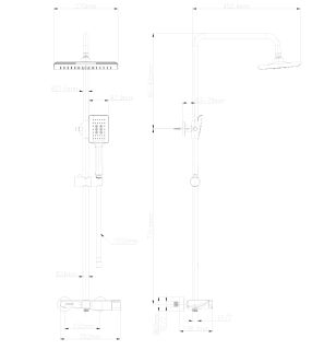 Душевая стойка Wonzon & Woghand WW-AE33110-MW белый матовый