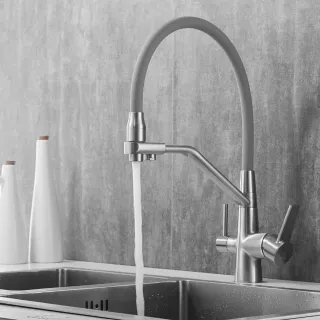 Смеситель для кухни Rose R558L сатин