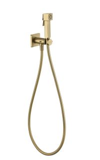 Смеситель Прогрессивный встраиваемый с гигиеническим душем Grocenberg GB005MG Матовое золото