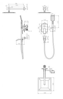Душевая система Grocenberg GB5007 Хром