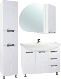 Пенал с бельевой корзиной Bellezza Глория 40см левый белый 00000006246