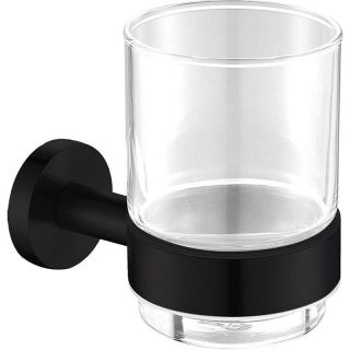 Стакан с держателем Aquanet 241912 чёрный матовый