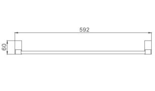 Полотенцедержатель Haiba HB8809 59см хром