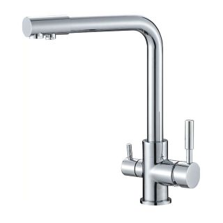 Смеситель для кухни Aquanika Comfort AQC08CR с поворотным изливом и подключением к фильтру хром