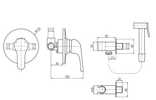 Гигиенический душ со смесителем Rav Slezak Sazava SA342/1 хром