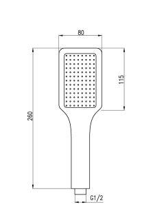Душевая лейка Rav Slezak PS0046CMAT черный