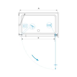 Душевой уголок RGW HO-045B (HO-011B + Z-050-2B + O-204B) 350604598-014 90x80см чёрный